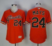Wholesale Cheap Giants #24 Willie Mays Orange Flexbase Authentic Collection Cooperstown Stitched MLB Jersey