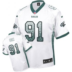 Wholesale Cheap Nike Eagles #91 Fletcher Cox White Men\'s Stitched NFL Elite Drift Fashion Jersey