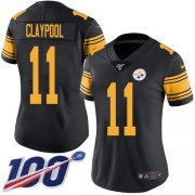 Wholesale Cheap Nike Steelers #11 Chase Claypool Black Women's Stitched NFL Limited Rush 100th Season Jersey