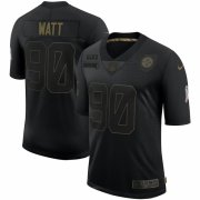 Cheap Pittsburgh Steelers #90 T.J. Watt Nike 2020 Salute To Service Limited Jersey Black