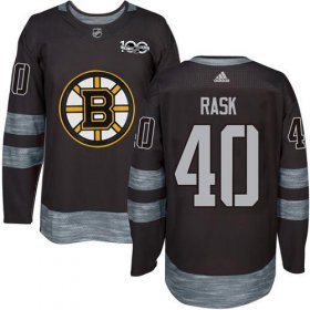 Wholesale Cheap Adidas Bruins #40 Tuukka Rask Black 1917-2017 100th Anniversary Stitched NHL Jersey