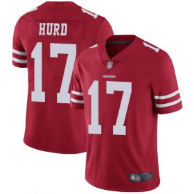 Wholesale Cheap Nike 49ers #17 Jalen Hurd Red Team Color Men\'s Stitched NFL Vapor Untouchable Limited Jersey
