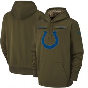 Wholesale Cheap Men's Indianapolis Colts Nike Olive Salute to Service Sideline Therma Performance Pullover Hoodie