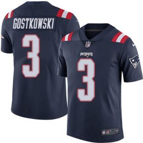 Wholesale Cheap Nike Patriots #3 Stephen Gostkowski Navy Blue Men\'s Stitched NFL Limited Rush Jersey