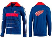 Wholesale Cheap NHL Detroit Red Wings Zip Jackets Blue-3