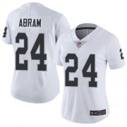 Wholesale Cheap Nike Raiders #24 Johnathan Abram White Women's Stitched NFL Vapor Untouchable Limited Jersey