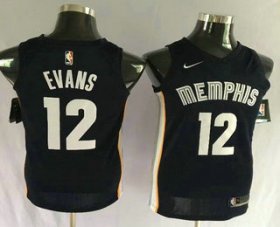 Wholesale Cheap Men\'s Memphis Grizzlies #12 Tyreke Evans New Navy Blue 2017-2018 Nike Swingman Stitched NBA Jersey