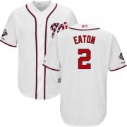 Wholesale Cheap Nationals #2 Adam Eaton White Cool Base 2019 World Series Champions Stitched Youth MLB Jersey