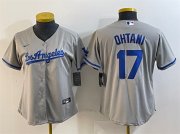 Cheap Youth Los Angeles Dodgers #17 Shohei Ohtani Gray Stitched Baseball Jersey