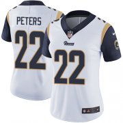 Wholesale Cheap Nike Rams #22 Marcus Peters White Women's Stitched NFL Vapor Untouchable Limited Jersey