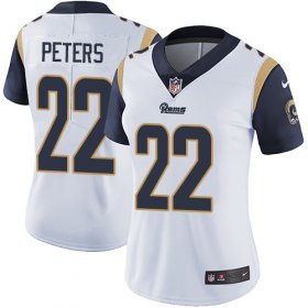 Wholesale Cheap Nike Rams #22 Marcus Peters White Women\'s Stitched NFL Vapor Untouchable Limited Jersey