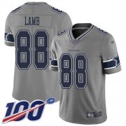 Wholesale Cheap Nike Cowboys #88 CeeDee Lamb Gray Men's Stitched NFL Limited Inverted Legend 100th Season Jersey