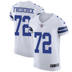 Wholesale Cheap Nike Cowboys #72 Travis Frederick White Men\'s Stitched NFL Vapor Untouchable Elite Jersey