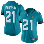 Wholesale Cheap Nike Jaguars #21 C.J. Henderson Teal Green Alternate Women's Stitched NFL Vapor Untouchable Limited Jersey