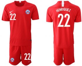 Wholesale Cheap Chile #22 Henriquez Home Soccer Country Jersey