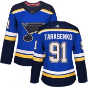 Wholesale Cheap Adidas Blues #91 Vladimir Tarasenko Blue Home Authentic Women's Stitched NHL Jersey