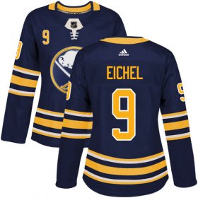 Wholesale Cheap Adidas Sabres #9 Jack Eichel Navy Blue Home Authentic Women\'s Stitched NHL Jersey