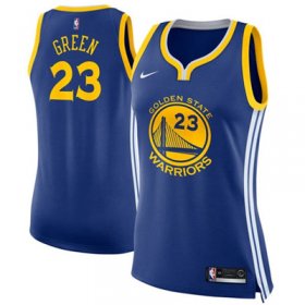 Wholesale Cheap Nike Golden State Warriors #23 Draymond Green Blue Women\'s NBA Swingman Icon Edition Jersey