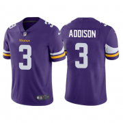 Wholesale Cheap Men's Minnesota Vikings #3 Jordan Addison Purple 2023 Draft Vapor Untouchable Limited Stitched Jersey