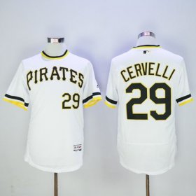Wholesale Cheap Pirates #29 Francisco Cervelli White Flexbase Authentic Collection Cooperstown Stitched MLB Jersey