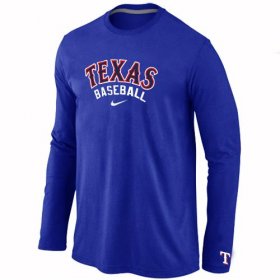Wholesale Cheap Texas Rangers Long Sleeve MLB T-Shirt Blue