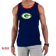 Wholesale Cheap Men's Nike NFL Green Bay Packers Sideline Legend Authentic Logo Tank Top Dark Blue_2