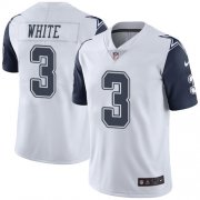 Wholesale Cheap Nike Cowboys #3 Mike White White Men's Stitched NFL Limited Rush Jersey