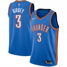Wholesale Cheap Men\'s Oklahoma City Thunder #3 Josh Giddey Royal Icon Edition Stitched Basketball Jersey