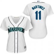 Wholesale Cheap Mariners #11 Edgar Martinez White Home Women's Stitched MLB Jersey