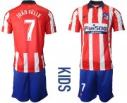 Wholesale Cheap Youth 2020-2021 club Atletico Madrid home 7 red Soccer Jerseys