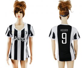 Wholesale Cheap Women\'s Juventus #9 Higuain Home Soccer Club Jersey