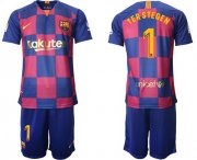 Wholesale Cheap Barcelona #1 Ter Stegen 20th Anniversary Edition Home Soccer Club Jersey