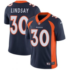 Wholesale Cheap Nike Broncos #30 Phillip Lindsay Navy Blue Alternate Men\'s Stitched NFL Vapor Untouchable Limited Jersey
