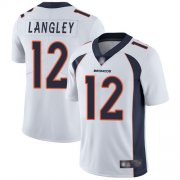 Wholesale Cheap Nike Broncos #12 Brendan Langley White Men's Stitched NFL Vapor Untouchable Limited Jersey