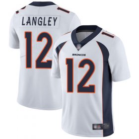 Wholesale Cheap Nike Broncos #12 Brendan Langley White Men\'s Stitched NFL Vapor Untouchable Limited Jersey