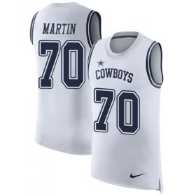 Wholesale Cheap Nike Cowboys #70 Zack Martin White Men\'s Stitched NFL Limited Rush Tank Top Jersey