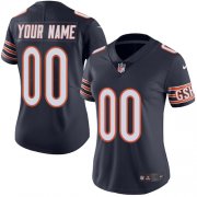 Wholesale Cheap Nike Chicago Bears Customized Navy Blue Team Color Stitched Vapor Untouchable Limited Women's NFL Jersey
