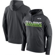 Wholesale Cheap Men's Seattle Seahawks Nike Sideline Circuit Anthracite Pullover Hoodie