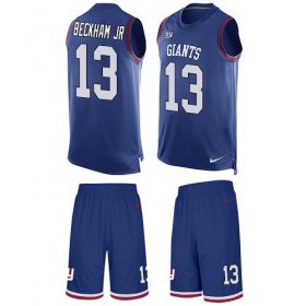 Wholesale Cheap Nike Giants #13 Odell Beckham Jr Royal Blue Team Color Men\'s Stitched NFL Limited Tank Top Suit Jersey