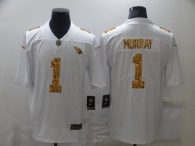 Cheap Men\'s Arizona Cardinals #1 Kyler Murray 2020 White Leopard Print Fashion Limited Stitched Jersey