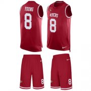 Wholesale Cheap Nike 49ers #8 Steve Young Red Team Color Men's Stitched NFL Limited Tank Top Suit Jersey