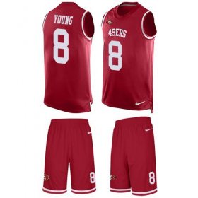 Wholesale Cheap Nike 49ers #8 Steve Young Red Team Color Men\'s Stitched NFL Limited Tank Top Suit Jersey
