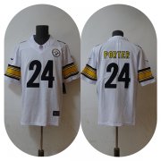 Wholesale Cheap Men's Pittsburgh Steelers #24 Joey Porter Jr. White 2023 Draft Vapor Untouchable Limited Stitched Jersey