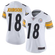 Wholesale Cheap Nike Steelers #18 Diontae Johnson White Women's Stitched NFL Vapor Untouchable Limited Jersey