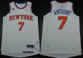 Wholesale Cheap New York Knicks #7 Carmelo Anthony Revolution 30 Swingman 2014 New White Jersey
