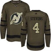Wholesale Cheap Adidas Devils #4 Scott Stevens Green Salute to Service Stitched NHL Jersey