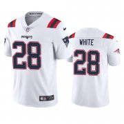 Wholesale Cheap New England Patriots #28 James White Men's Nike White 2020 Vapor Limited Jersey