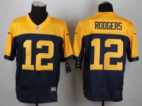 Wholesale Cheap Nike Packers #12 Aaron Rodgers Navy Blue Alternate Men\'s Stitched NFL New Elite Jersey