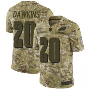 Wholesale Cheap Nike Eagles #20 Brian Dawkins Camo Men's Stitched NFL Limited 2018 Salute To Service Jersey