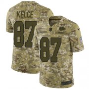 Wholesale Cheap Nike Chiefs #87 Travis Kelce Camo Men's Stitched NFL Limited 2018 Salute To Service Jersey